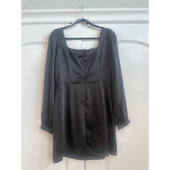 Lulus Size: Large Got The Love Black Satin Mini Dress - Picture 9 of 10